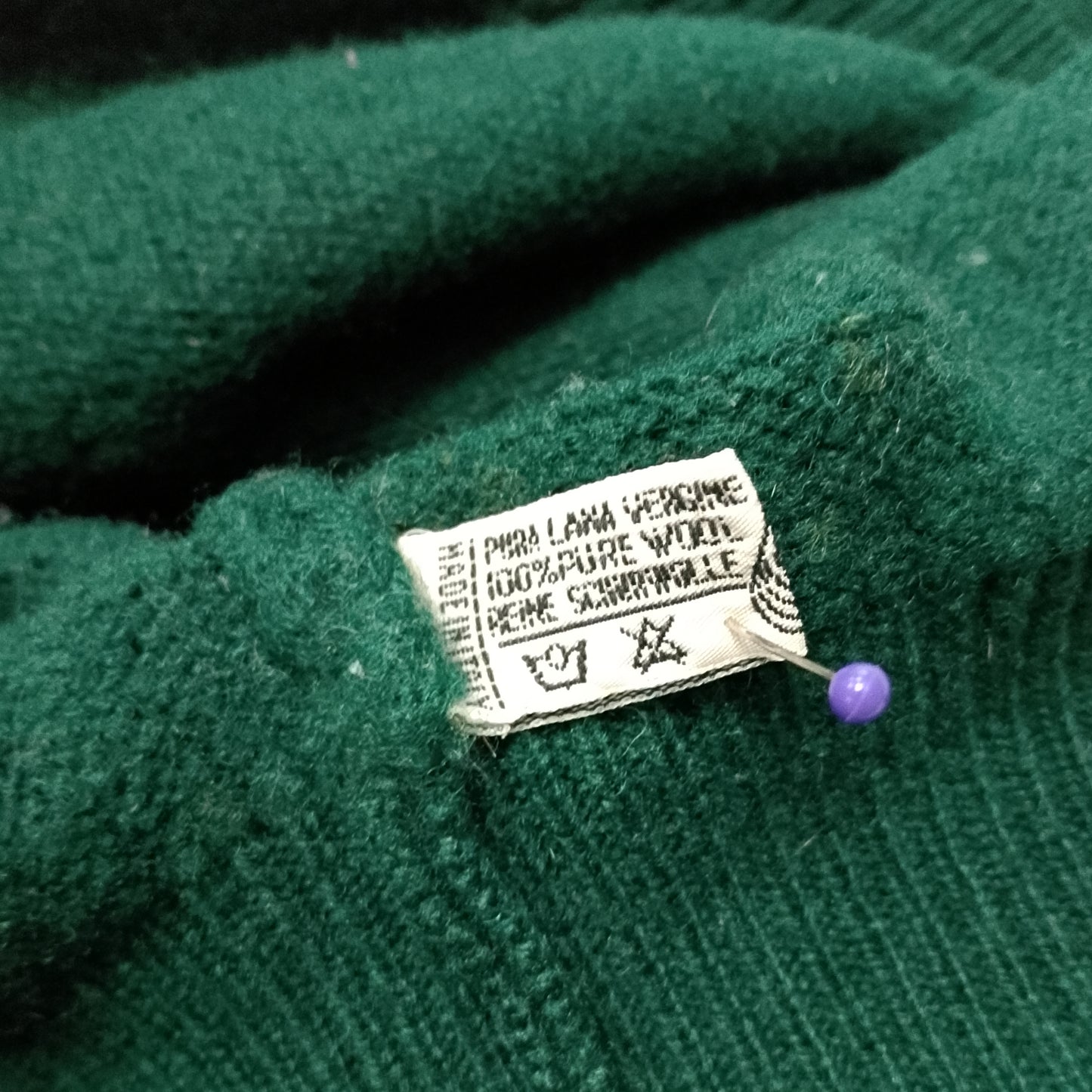 Maglione New Basic verde scuro ricamo mazze da golf