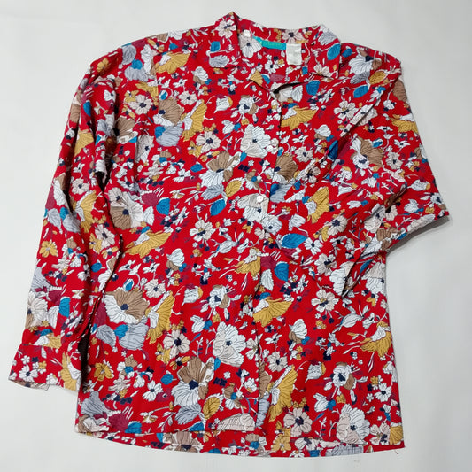 Camicia Cacharel rossa con stampa floreale