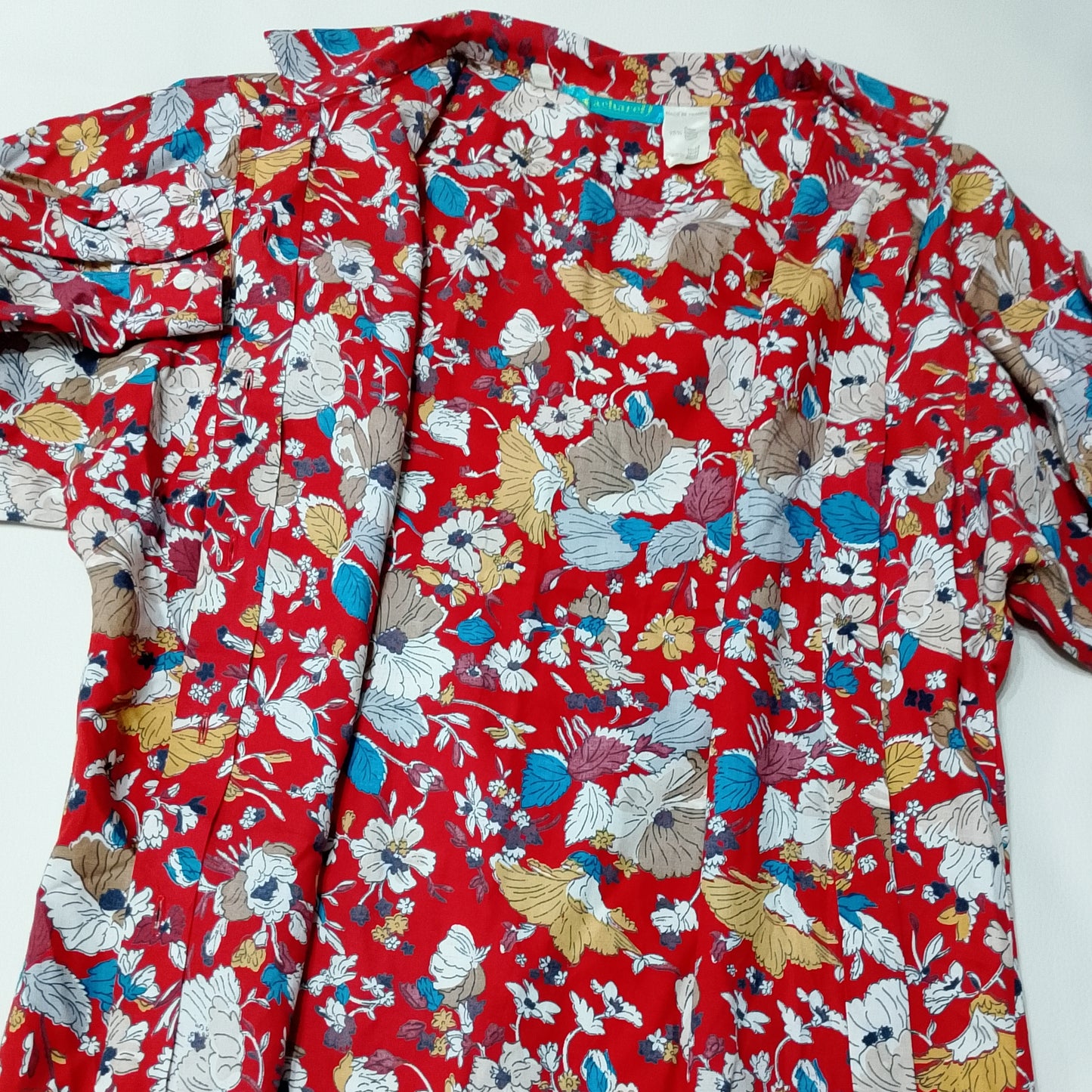 Camicia Cacharel rossa con stampa floreale