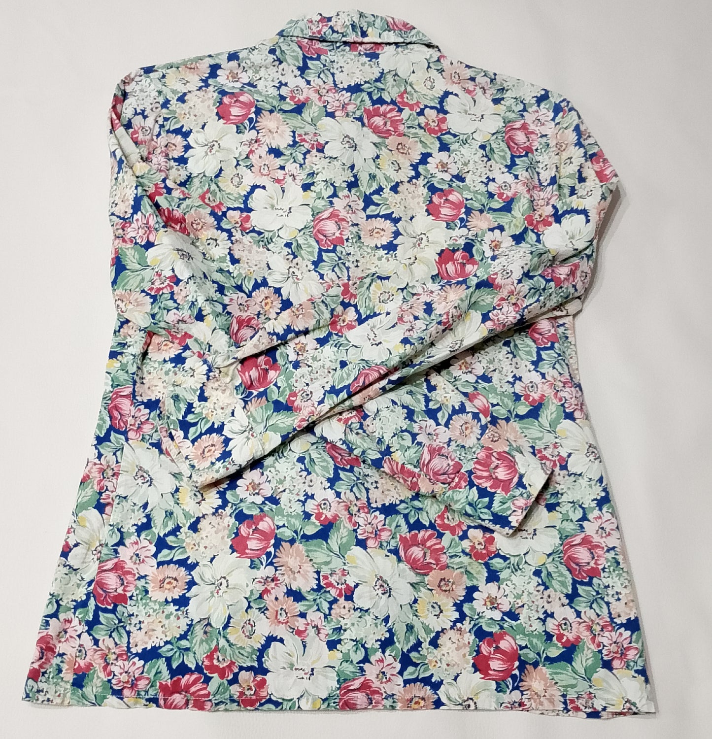 Camicia Cacharel blu e verde con stampa floreale