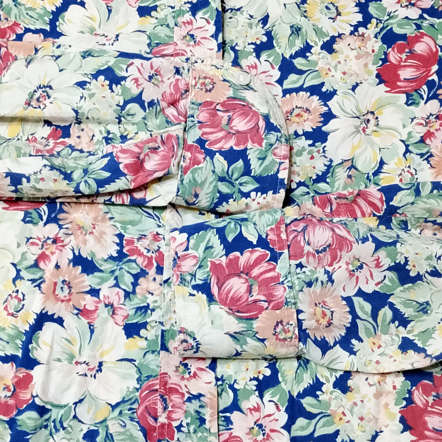 Camicia Cacharel blu e verde con stampa floreale