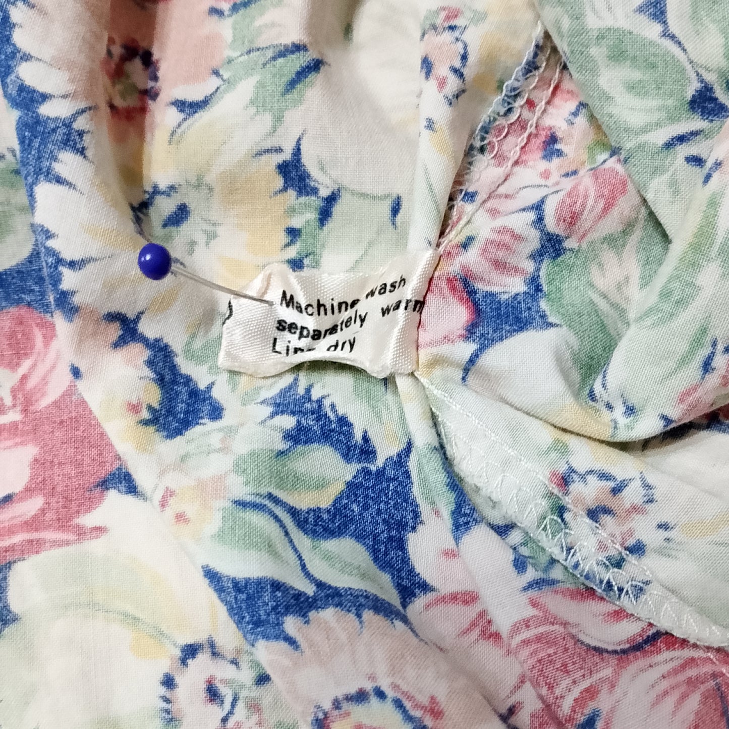 Camicia Cacharel blu e verde con stampa floreale