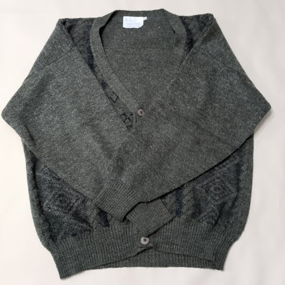 Cardigan maglia grigia anni 80
