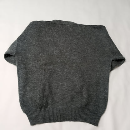 Cardigan maglia grigia anni 80