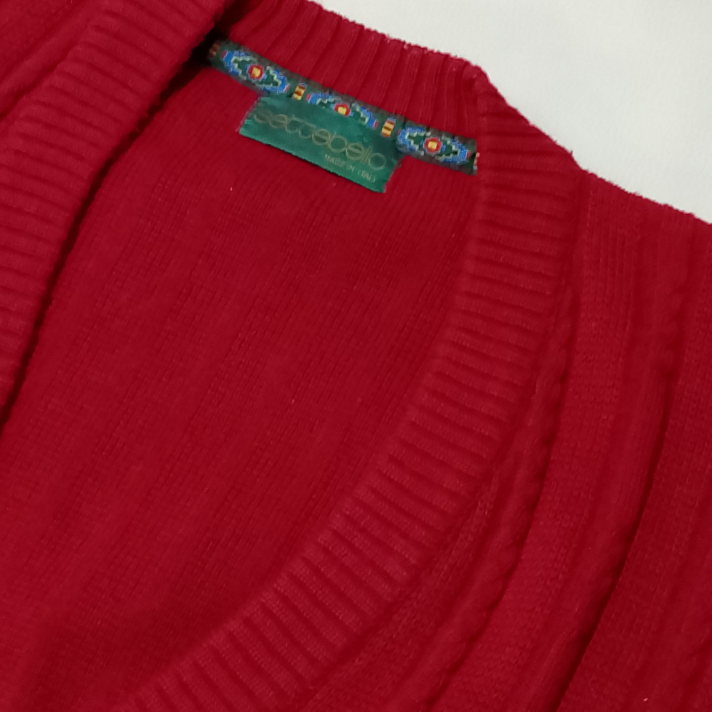 Cardigan settebello scollo V colore bordeaux