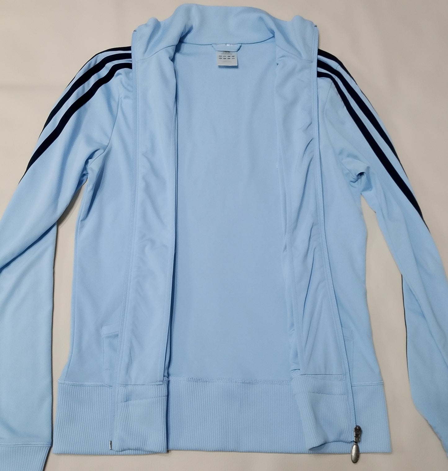 Felpa Adidas azzurra strisce nere