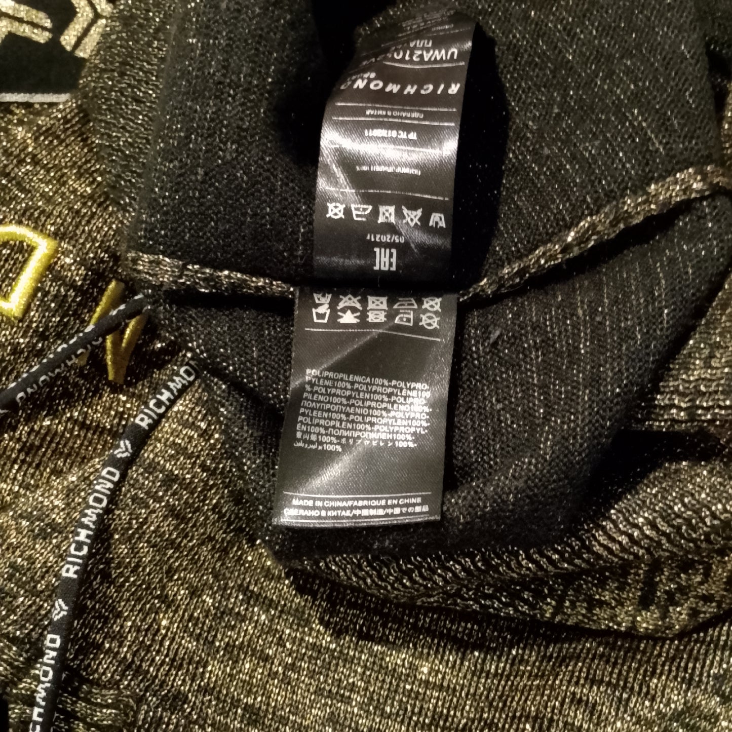 Felpa con cappuccio John Richmond Gold