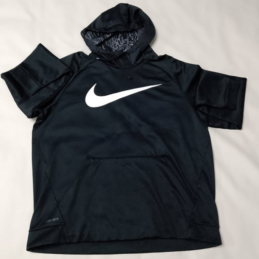 Felpa con cappuccio Nike dri fit logo bianco
