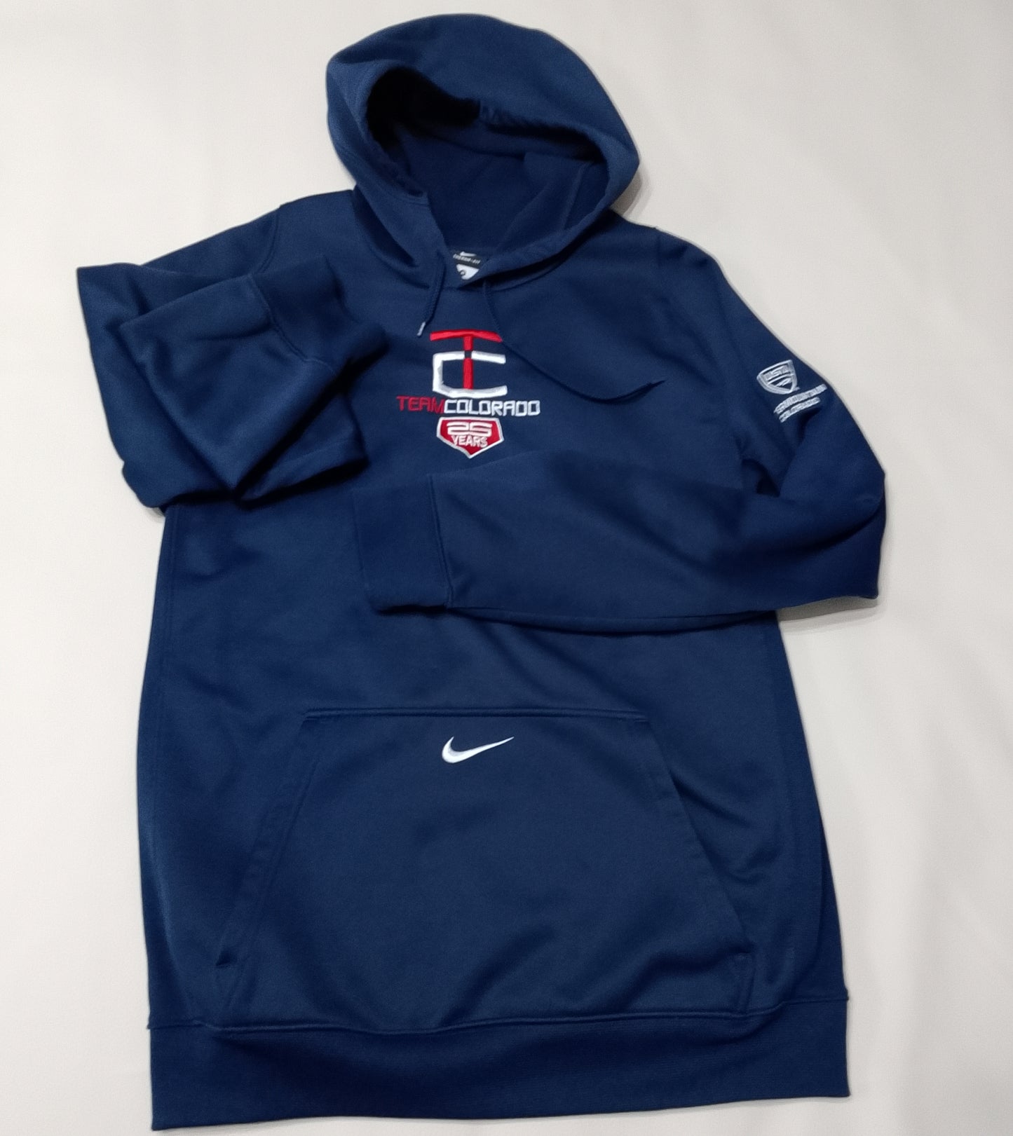Felpa con cappuccio Nike therma fit blu navy