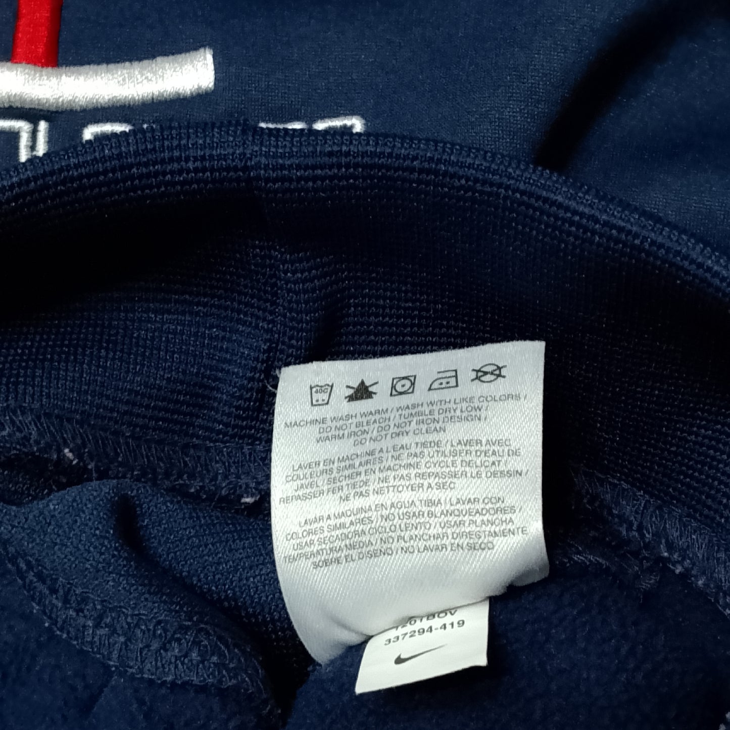 Felpa con cappuccio Nike therma fit blu navy