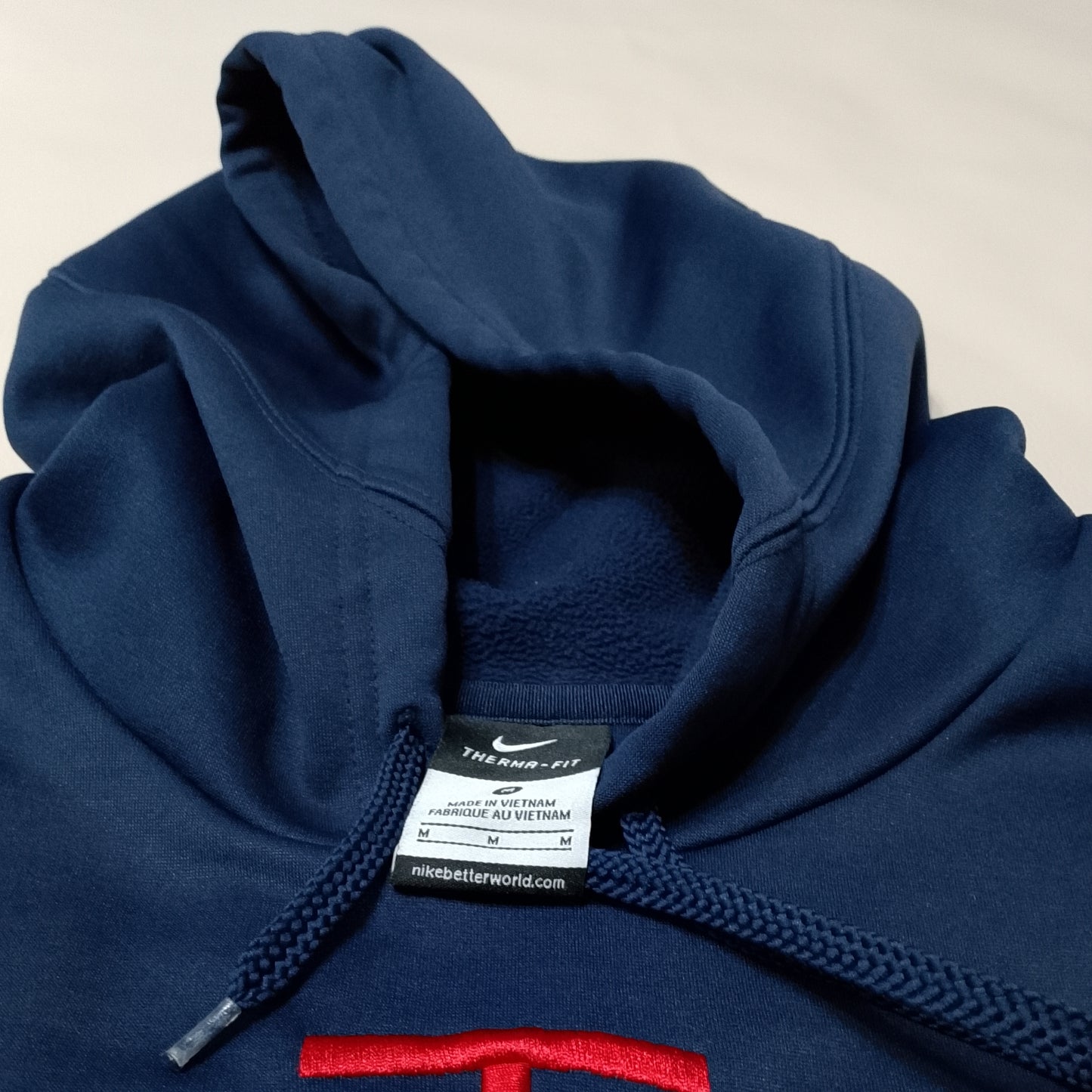 Felpa con cappuccio Nike therma fit blu navy