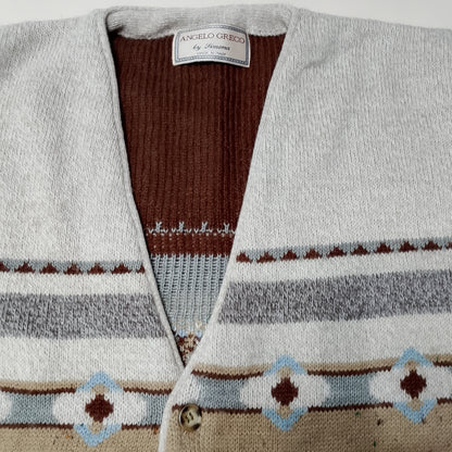 Gilet Angelo Greco motivo geometrico