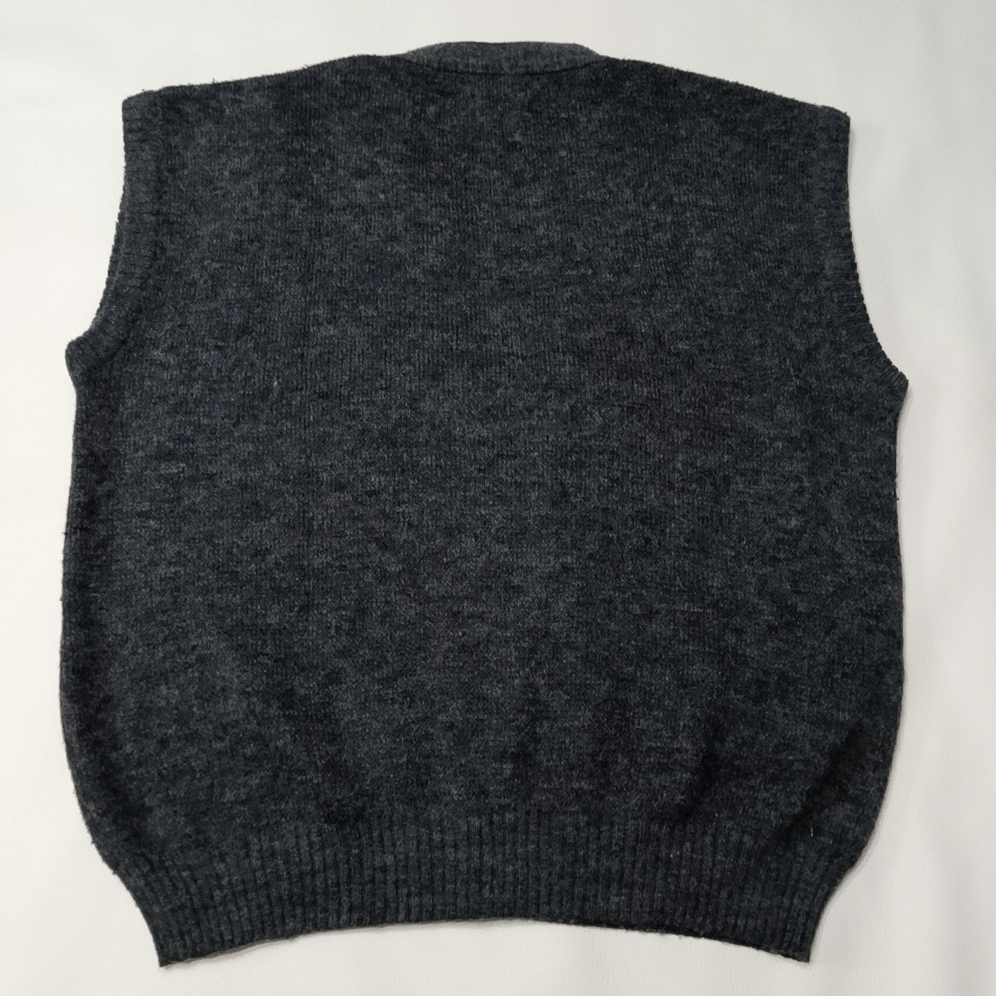 Gilet in maglia grigio scuro e ricamo golf player