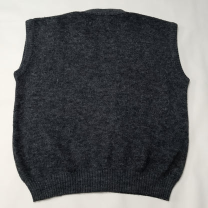 Gilet in maglia grigio scuro e ricamo golf player