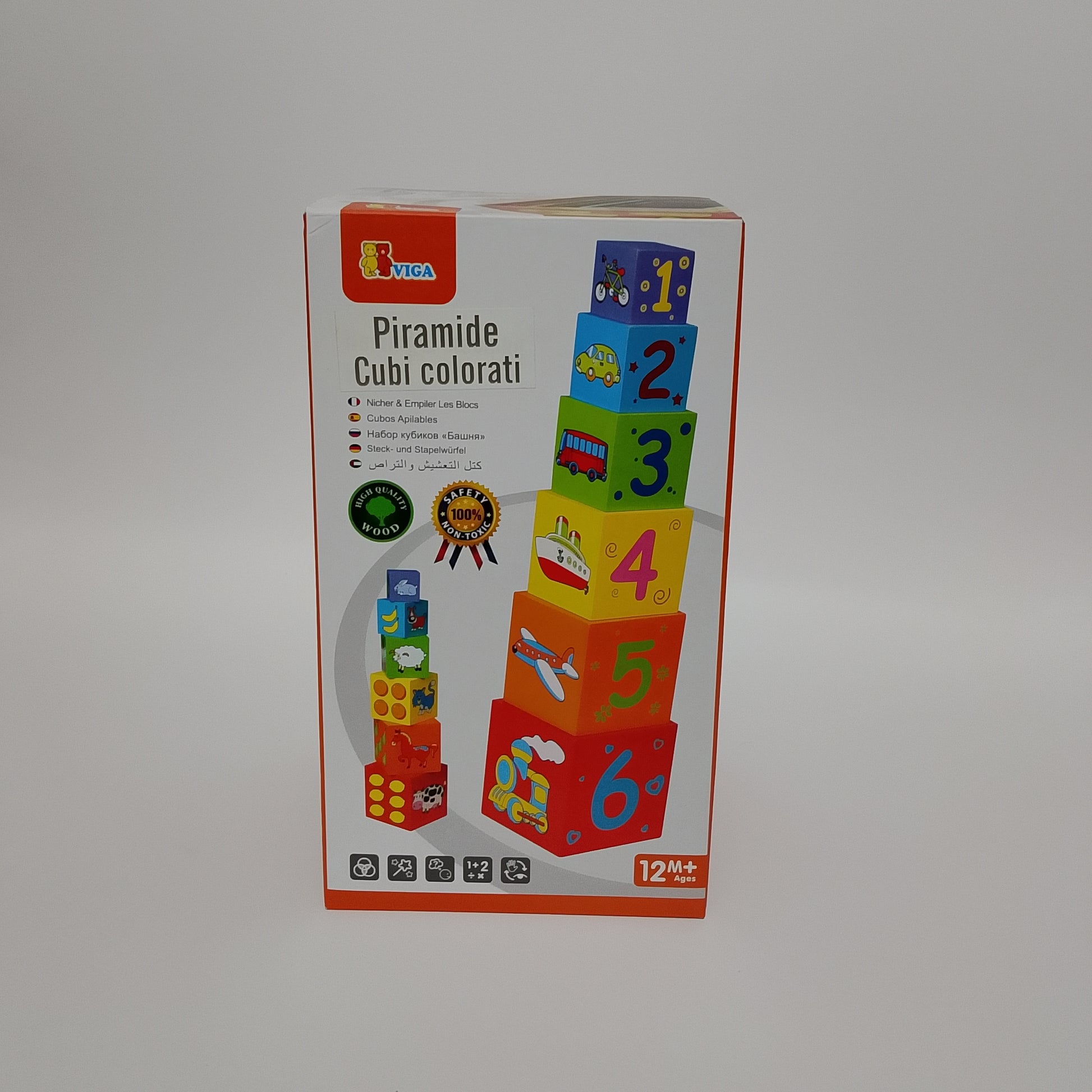 pirmamide cubi colorati fronte