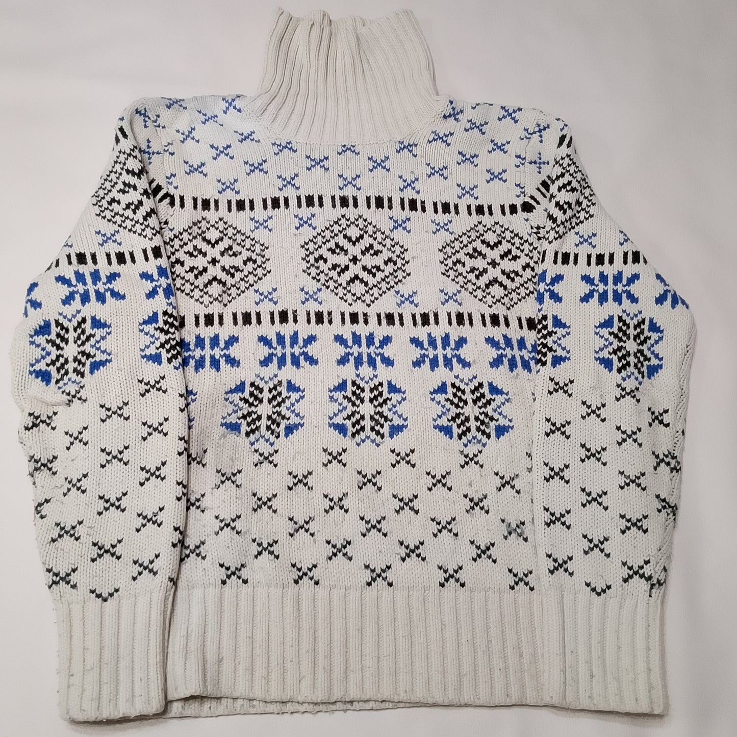 Maglione Nero Vago motivo fair isle