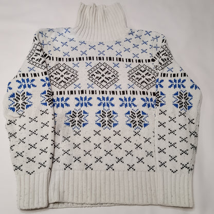Maglione Nero Vago motivo fair isle