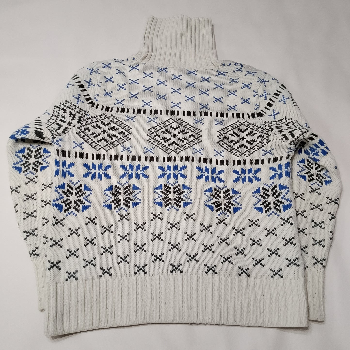 Maglione Nero Vago motivo fair isle