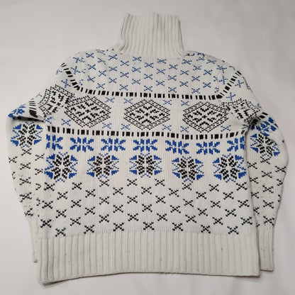 Maglione Nero Vago motivo fair isle