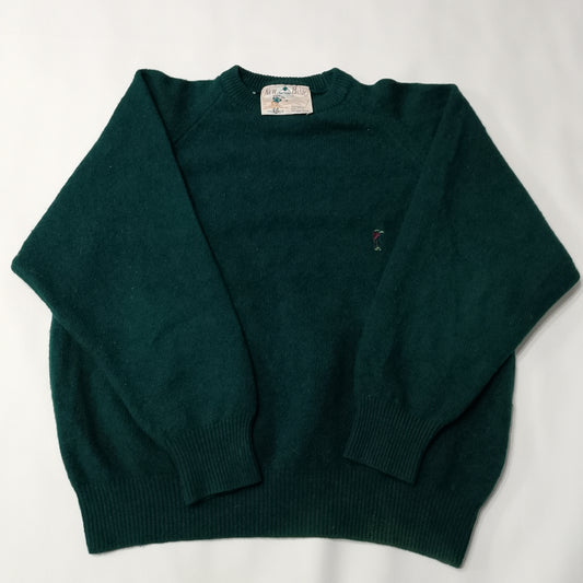Maglione New Basic verde scuro ricamo mazze da golf