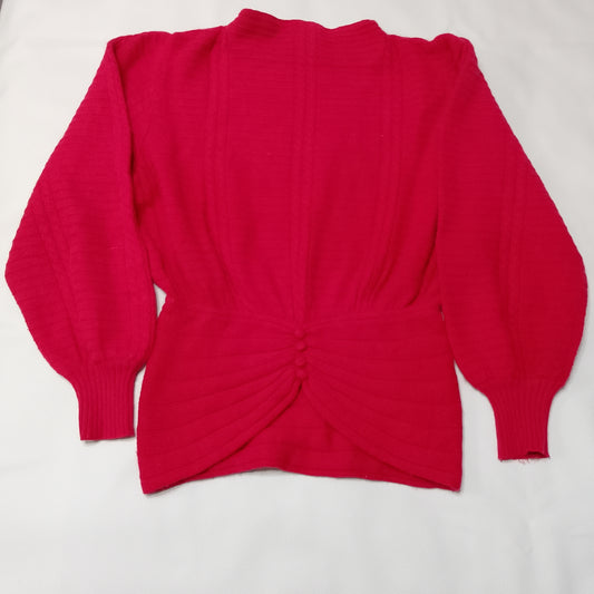 Maglione Linus fucsia con arricciatura in vita