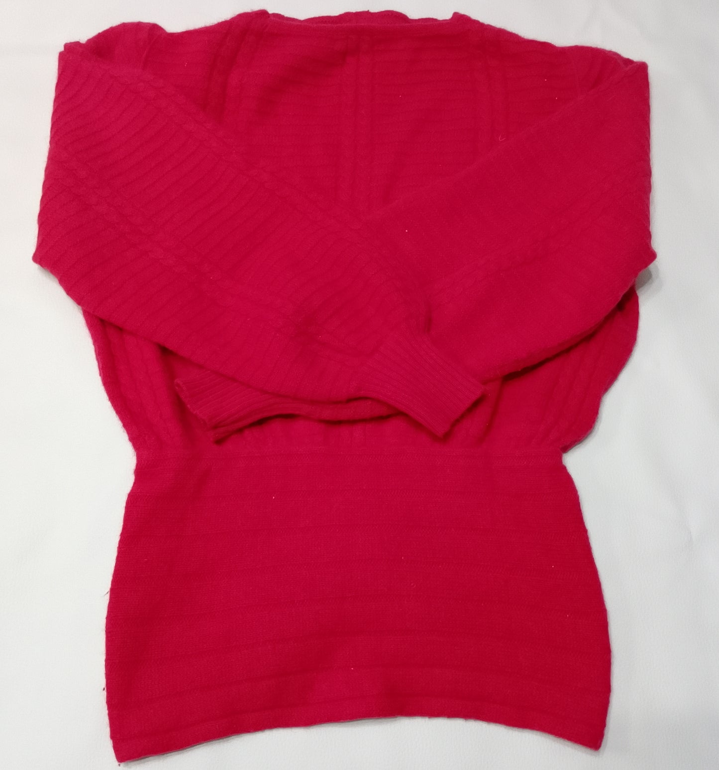 Maglione Linus fucsia con arricciatura in vita