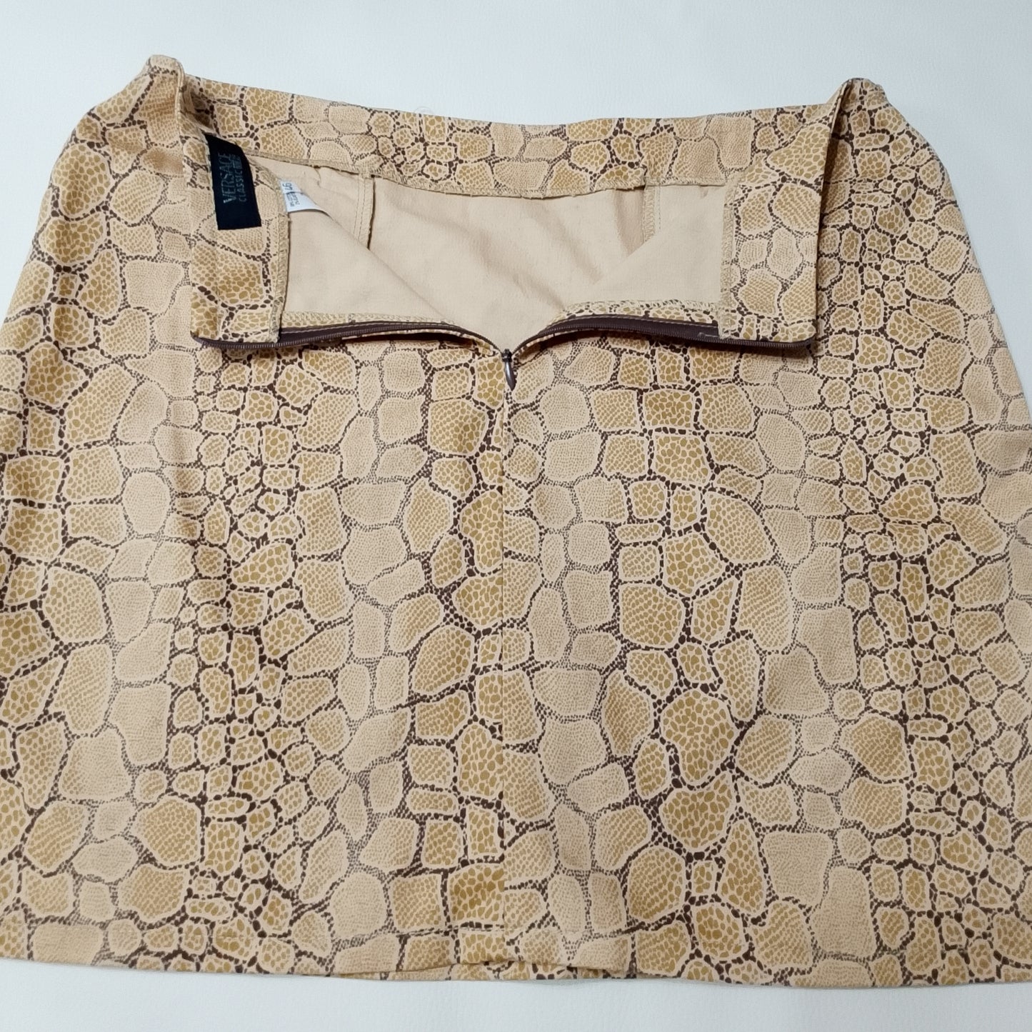 Minigonna Versace stampa serpente