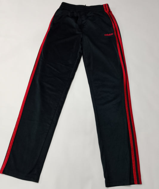Pantalone tuta Adidas nero con strisce rosse laterali