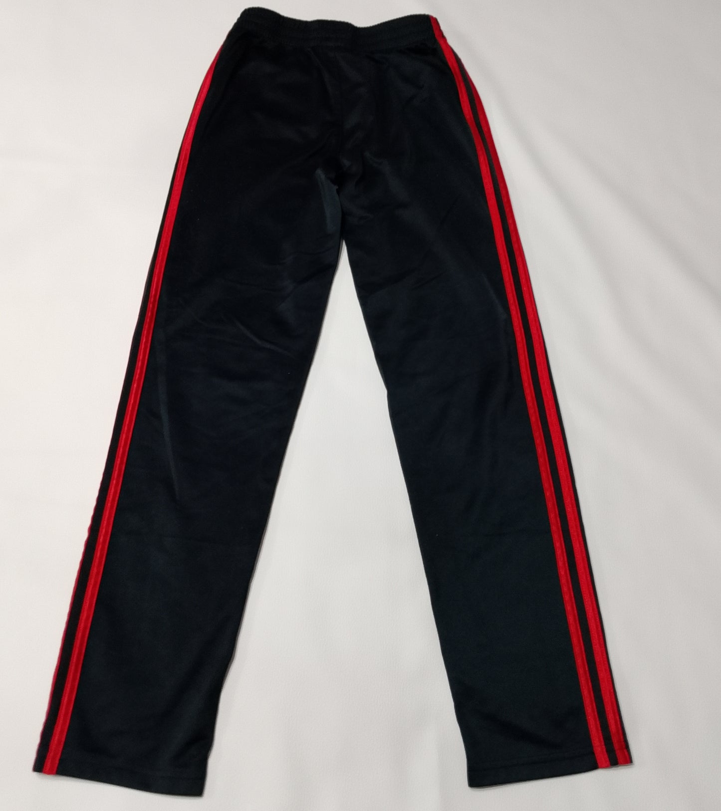 Pantalone tuta Adidas nero con strisce rosse laterali