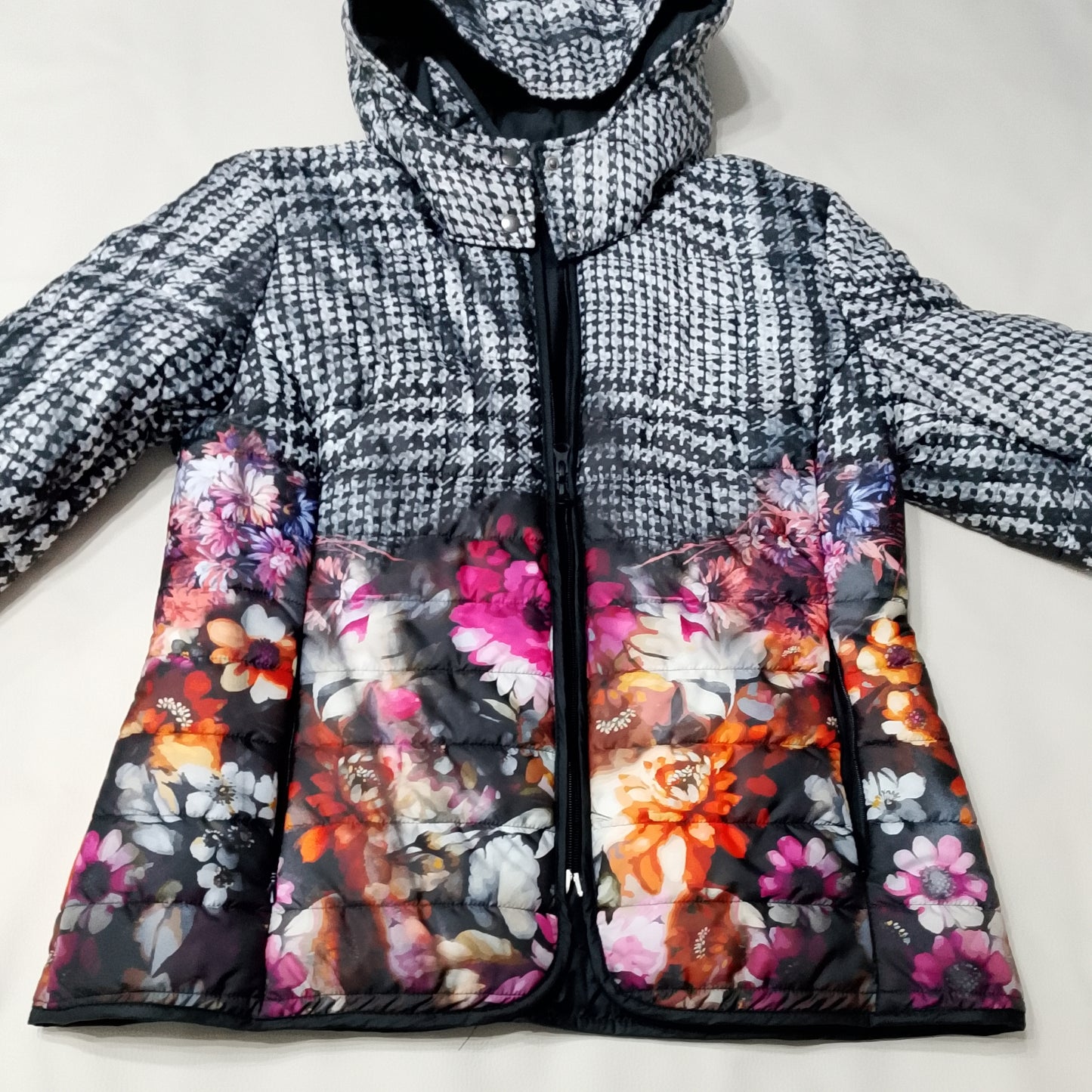 Piumino Carla Ferroni stampa floreale