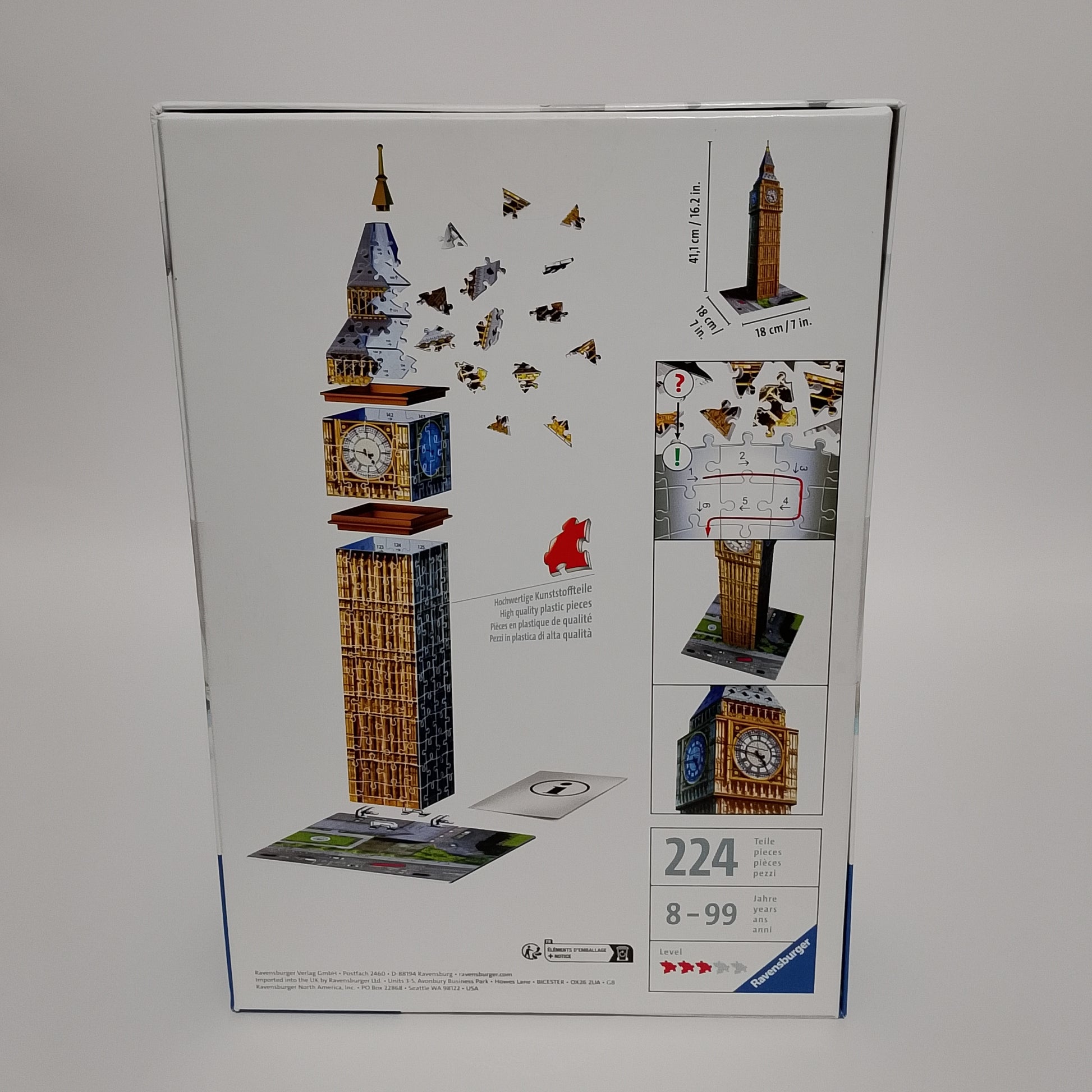 puzzle 3d big ben retro